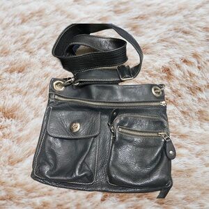 Roots Tribal Leather Crossbody Bag